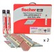 Fischer Galv Ring Nail 3.1 x 63mm & 2 Fuel Cells (2 Boxes)